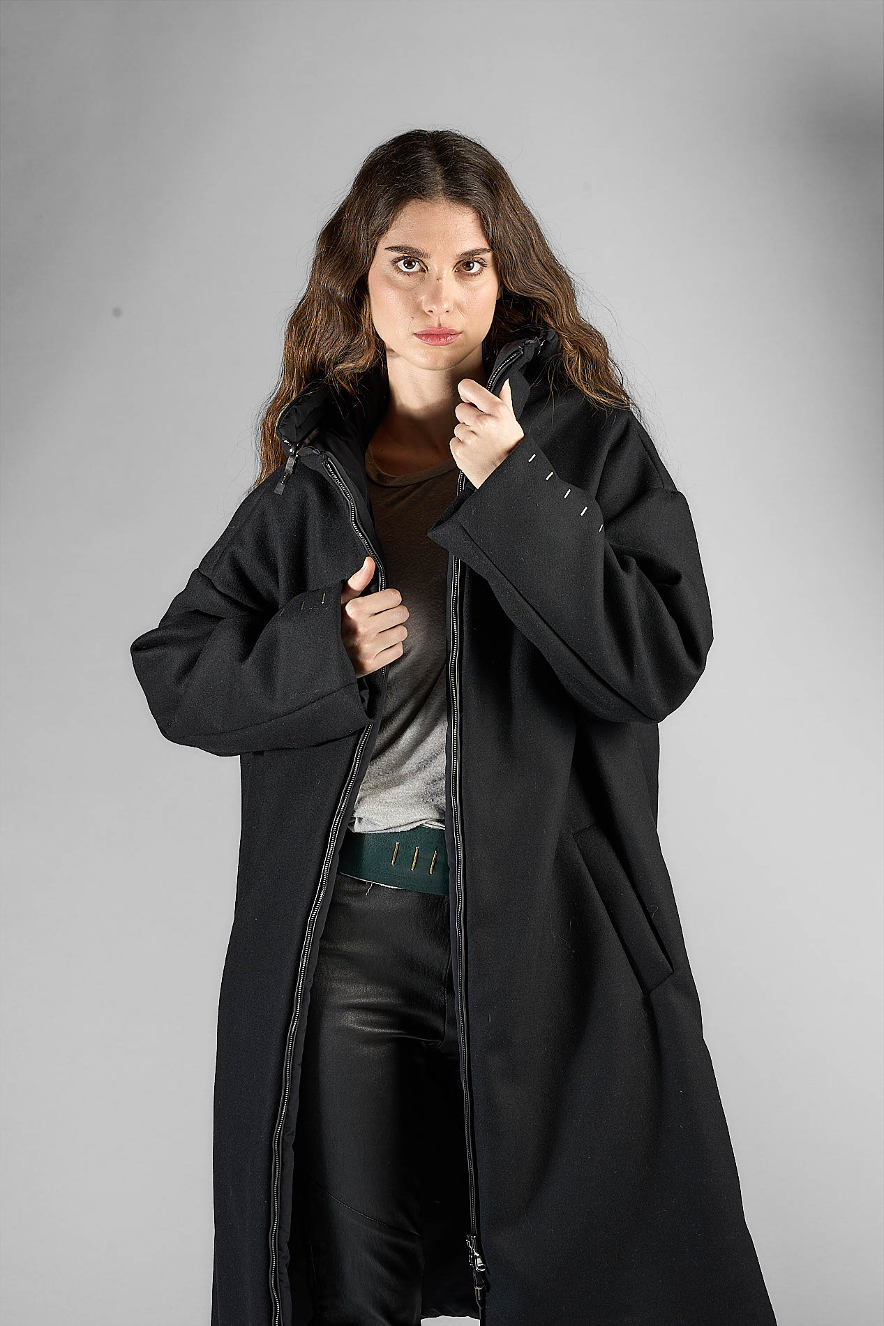 DANIELE BASTA LEATHER AND SILVER JACKET
